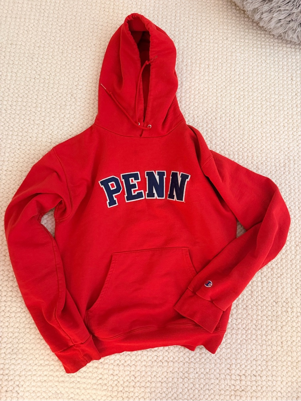 Vintage champion  Penn Hoodie Sweatshirt Spellout women small - champion - red